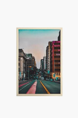 Framed Joburg City Canvas, 40x60cm
