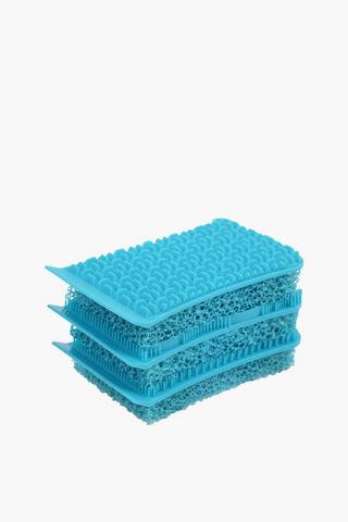 3 Pack Multi-purpose Silicone Sponge Set
