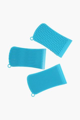 3 Pack Multi-purpose Silicone Sponge Set