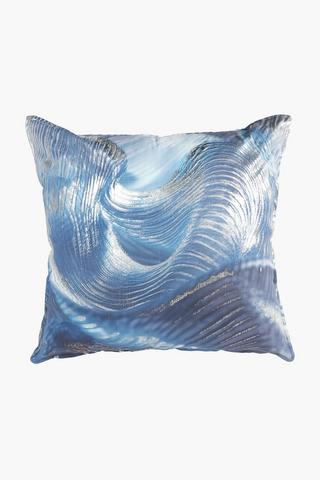 Extra Premium Wave Feather Filled Scatter Cushion, 60x60cm
