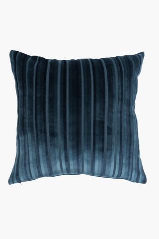 Velvet Stripe Scatter Cushion, 60x60cm