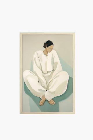 Framed Lady Canvas, 40x60cm