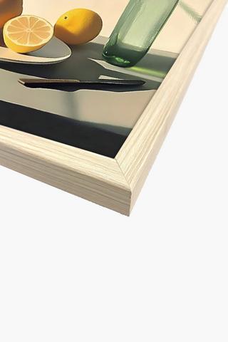 Framed Contemp Lemons Canvas, 40x60cm