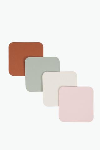 4 Pack Pu Coasters