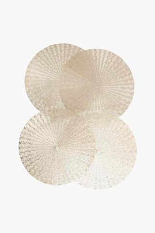 4 Pack Metallic Placemats
