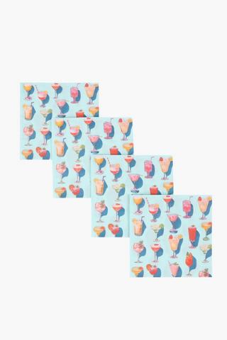 Printed Cocktail Serviettes