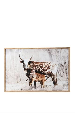 Framed Printed Nguni Canvas, 60x90cm
