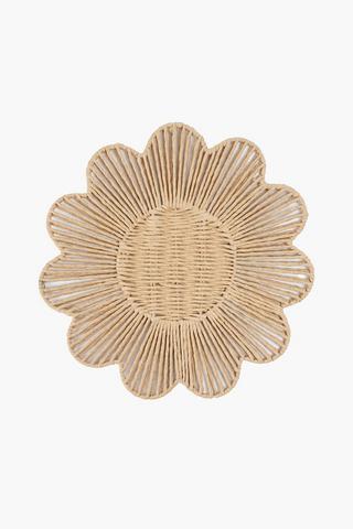 Floral Shape Seagrass Placemat