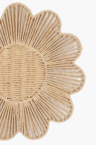 Floral Shape Seagrass Placemat