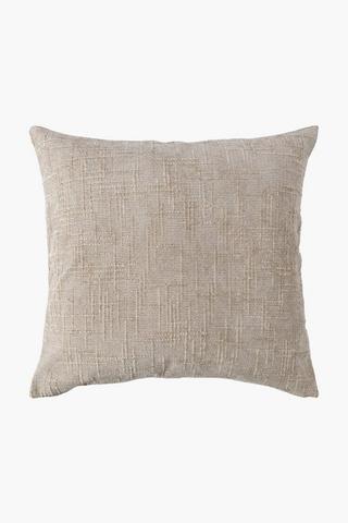 Extra Premium Chenille Scratch Feather Filled Scatter Cushion, 60x60cm