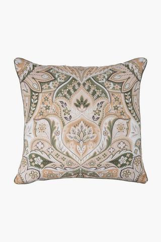 Extra Premium Printed Tile Feather Filled Scatter Cushion, 60x60cm