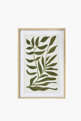 Framed Leaf Canvas, 40x60cm