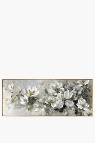 Hand Painted Flower Canvas, 70x170cm