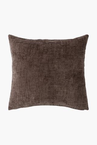 Extra Premium Chenille Scratch Feather Filled Scatter Cushion, 60x60cm
