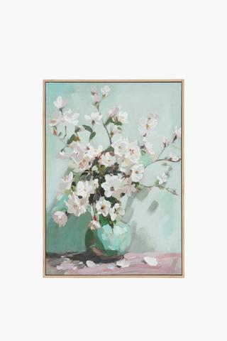 Hand Painted Floral Canvas, 50x70cm