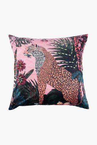Extra Premium Leopard Feather Filled Scatter Cushion, 60x60cm