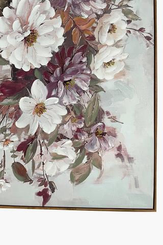Hand Painted Floral Vase Canvas, 90x120cm