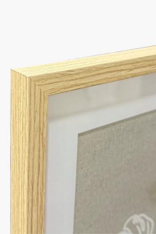 Textured Linen Flower Canvas, 40x60cm