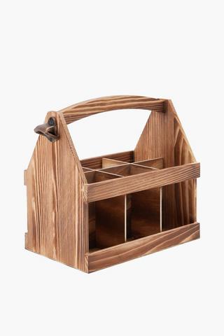 6 Bottle Wooden Caddy