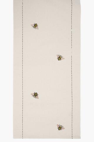 Bee Embroidered Table Runner