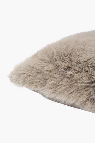 Faux Fur Grizzly Scatter Cushion, 30x80cm
