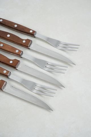 12 Piece Stainless Steel Steak Knife And Fork Set