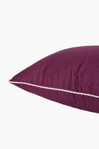 Velvet Piped Scatter Cushion, 50x50cm