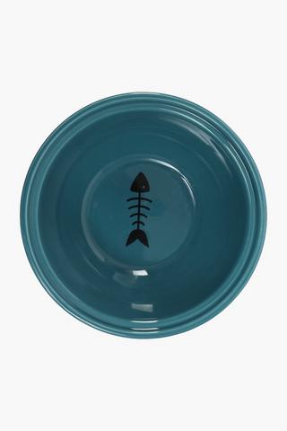 Dolomite Cat Fishbone Pet Bowl 14.5cm