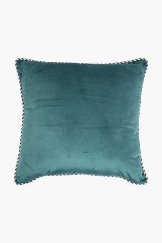Velvet Pipe Stripe Scatter Cushion, 50x50cm