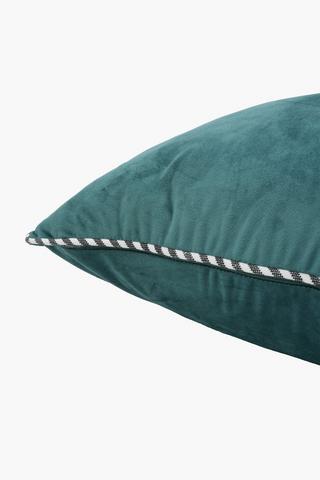 Velvet Pipe Stripe Scatter Cushion, 50x50cm
