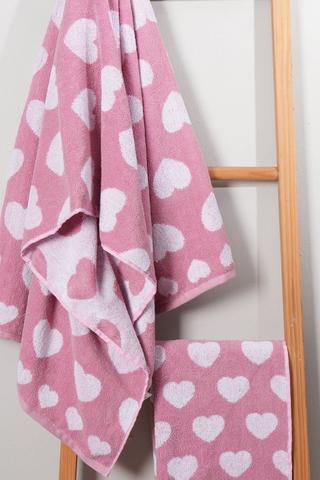 Jacquard Heart Hand Towel