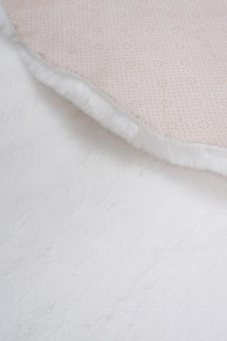 Faux Fur Shaped Rug, 110cm