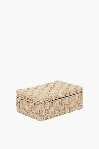 Paper Straw Checkered Storage Box Medium