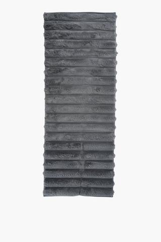 Faux Fur Ribbed Bath Runner, 50x150cm