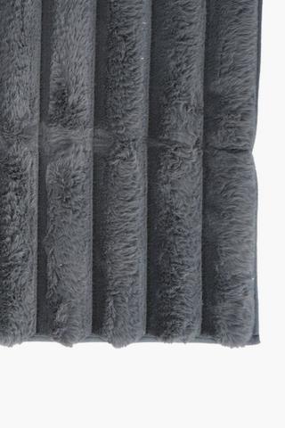 Faux Fur Ribbed Bath Runner, 50x150cm