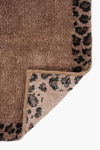 Tufted Leopard Border Bath Mat, 50x80cm