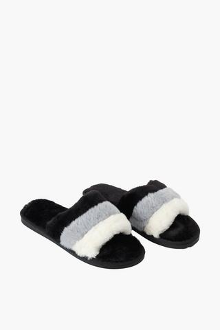 Faux Fur Ombre Slippers, 7-8