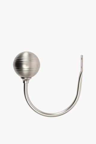 2 Pack Brushed Ribbed Curtain Holdback