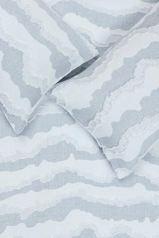 Sof Touch Jacquard Muslin Coastal Wave Duvet Cover Set