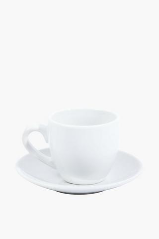 Espresso Porcelain Cup And Saucer, 90ml