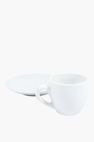 Espresso Porcelain Cup And Saucer, 90ml