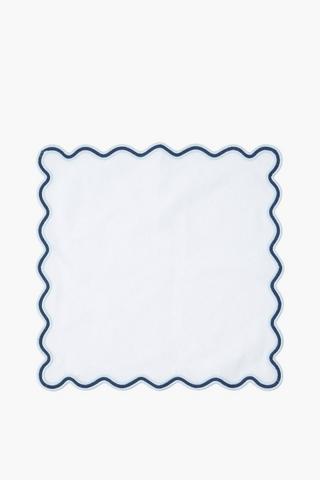 Cristal Scallop Embroidered Napkin