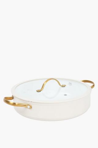 Aures Forged Aluminium Pot With Lid, 28cm