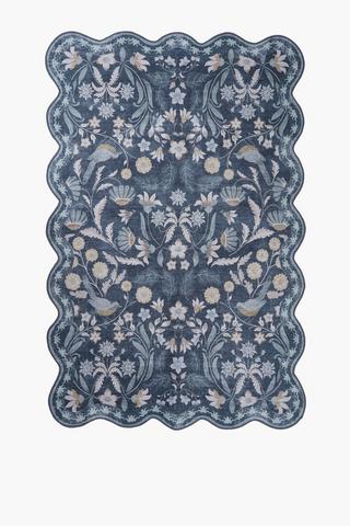 Digital Scalloped Birds Rug, 120x180cm