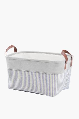 Stripe Fabric Utility Basket Large