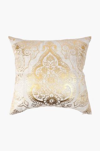 Printed Foil Celebrate Scatter Cushion, 50x50cm