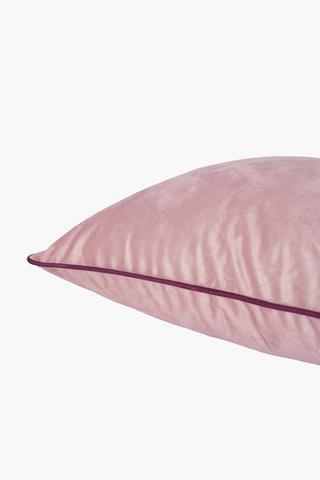 Velvet Piped Scatter Cushion, 50x50cm