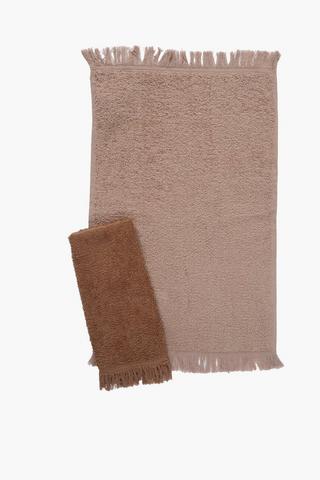 3 Pack Guest Towels With Fringe Detail