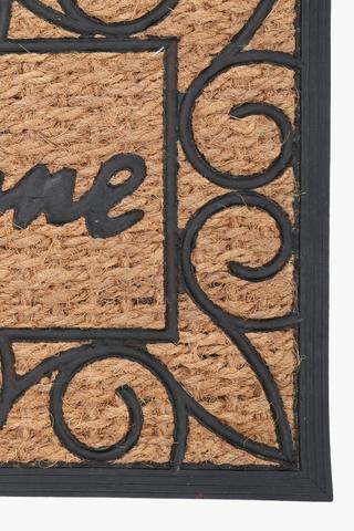 Coir Rubber Welcome Doormat, 40x60cm
