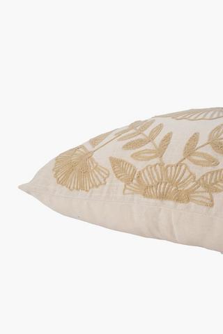 Textured Rowan Floral Scatter Cushion, 60x60cm